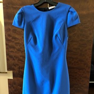 Alice + Olivia blue dress with black lace back